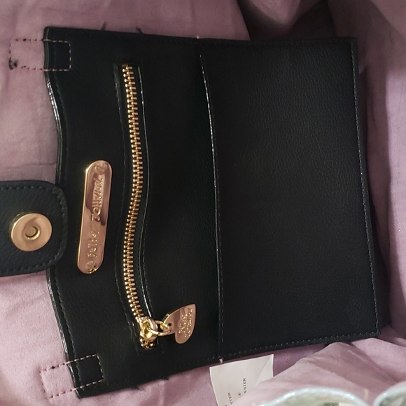 Fabulous Betsey Johnson Big Bow Denim Rose Print Shoulder Straps Tote - Picture 10 of 15